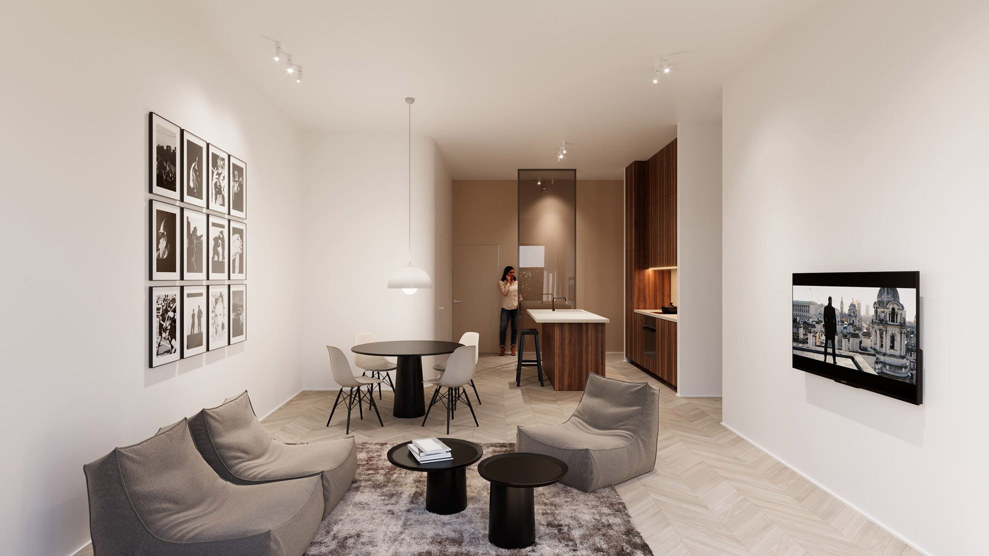 Woonkamer EMILE appartement